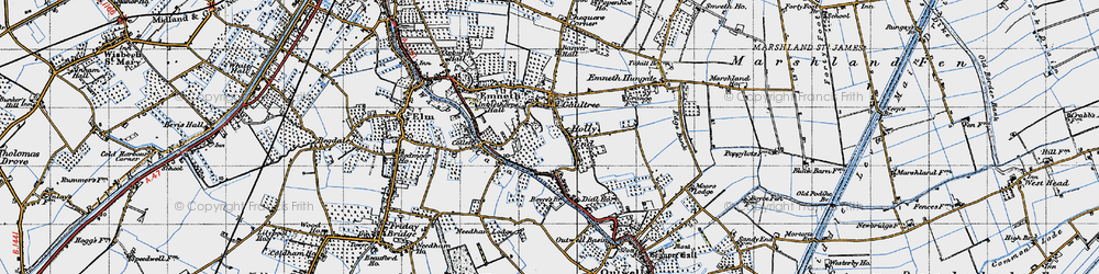 Old map of Holly End in 1946