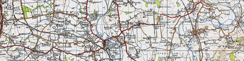Old map of Holly Green in 1947