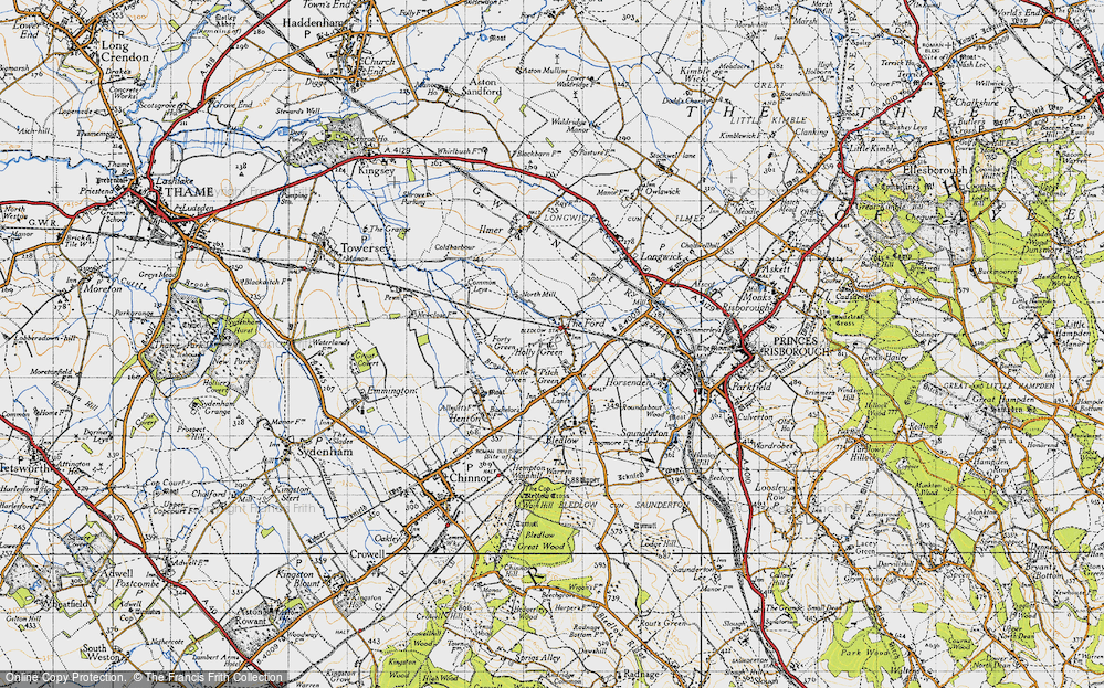 Old Map of Holly Green, 1947 in 1947