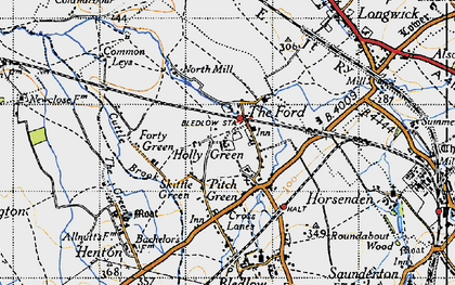 Old map of Holly Green in 1947