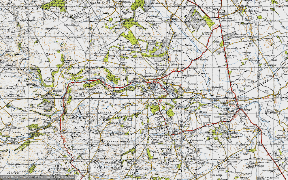 Old Map of Holly Hill, 1947 in 1947