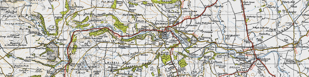 Old map of Holly Hill in 1947