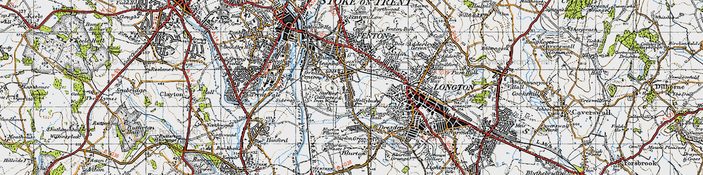 Old map of Hollybush in 1946