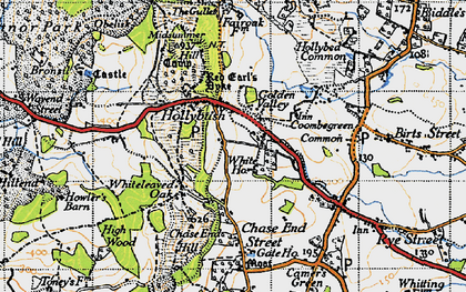 Old map of Hollybush in 1947