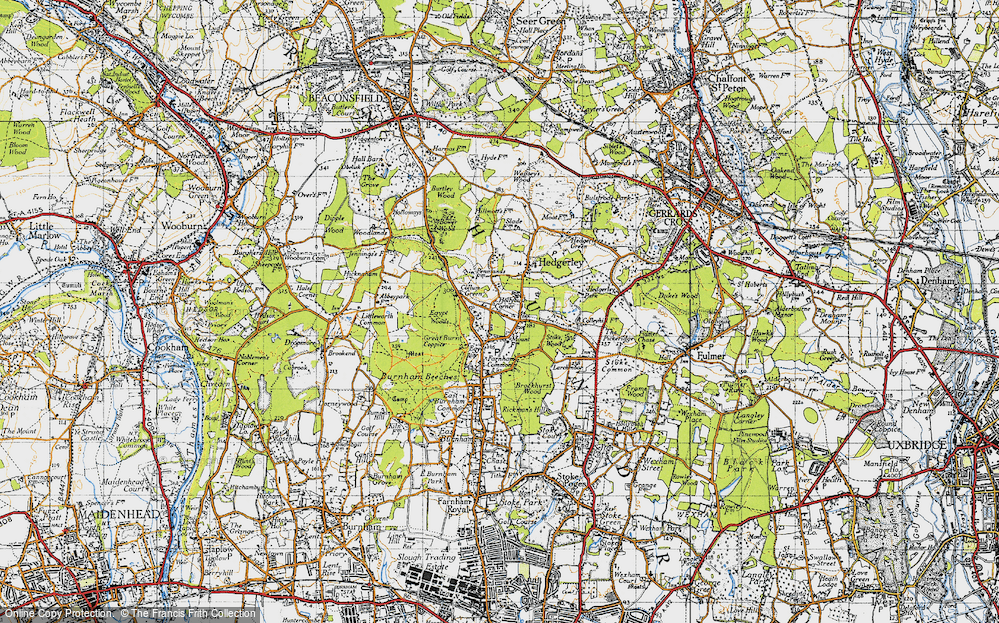 Old Map of Hollybush Corner, 1945 in 1945