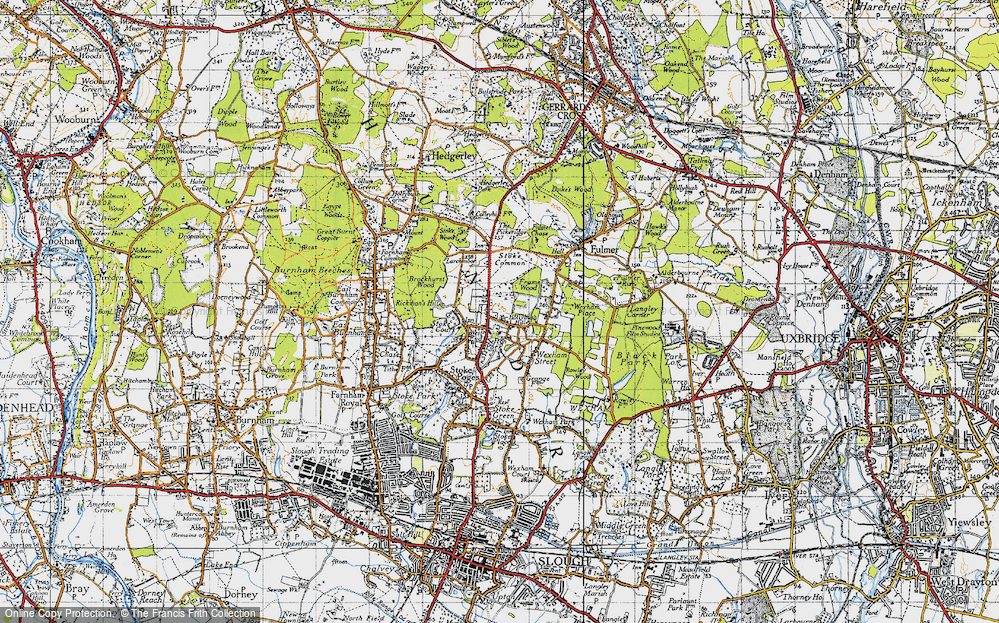 Old Map of Hollybush Hill, 1945 in 1945