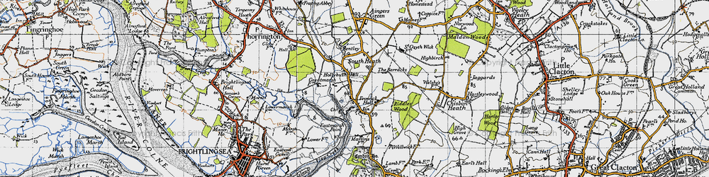 Old map of Hollybush Hill in 1946