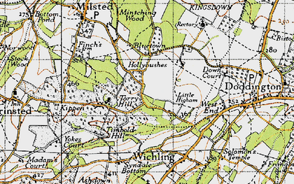 Old map of Hollybushes in 1946