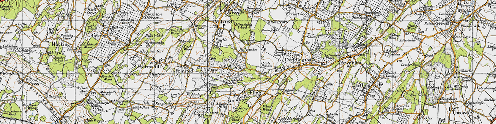 Old map of Hollybushes in 1946