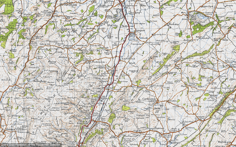 Old Map of Hollyhurst, 1947 in 1947