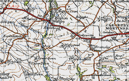 Old map of Bransley in 1947