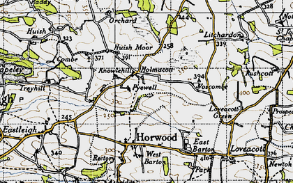 Old map of Holmacott in 1946
