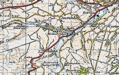 Old map of Holmbridge in 1947