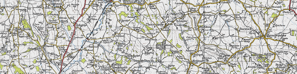 Old map of Holmbush in 1945
