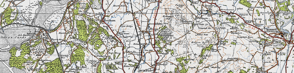 Old map of Holme in 1947