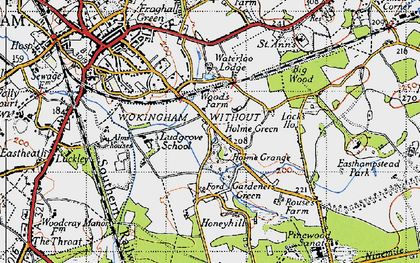 Old map of Holme Green in 1940