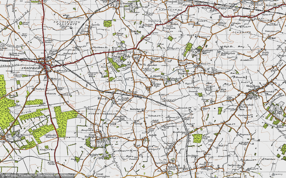 Old Map of Holme Hale, 1946 in 1946
