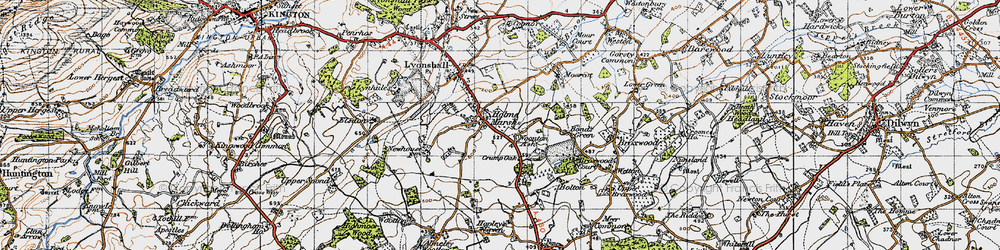 Old map of Holme Marsh in 1947