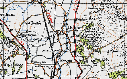 Old map of Holme Mills in 1947