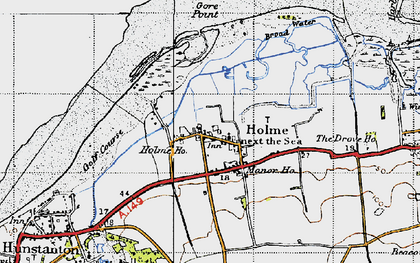 Old map of Holme next the Sea in 1946
