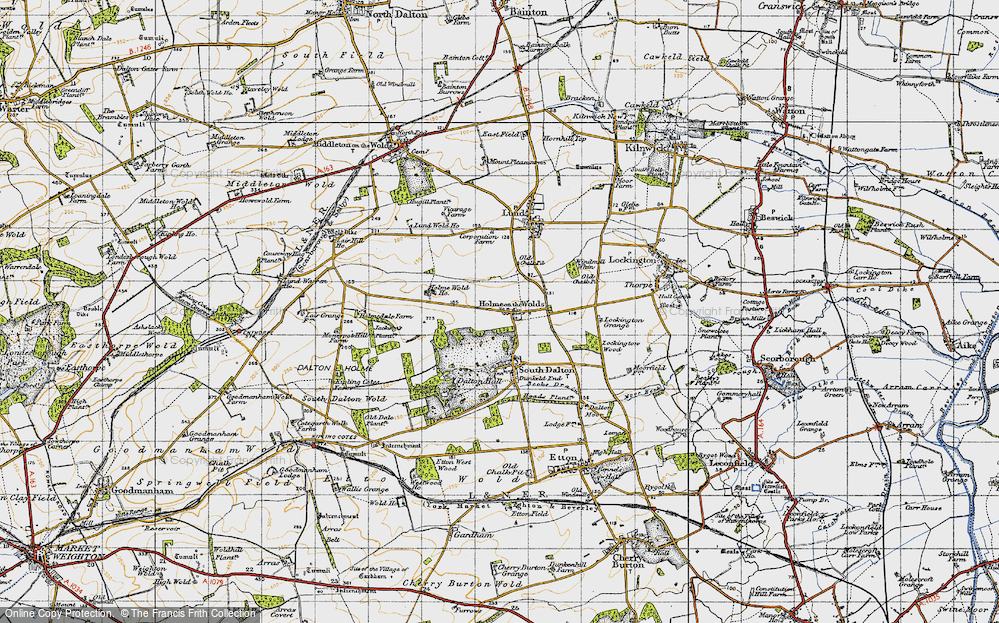 Old Map of Holme on the Wolds, 1947 in 1947