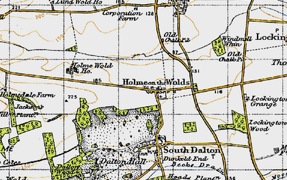 Old map of Holme on the Wolds in 1947