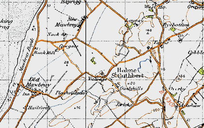 Old map of Holme St Cuthbert in 1947