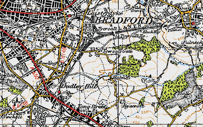 Old map of Holme Wood in 1947
