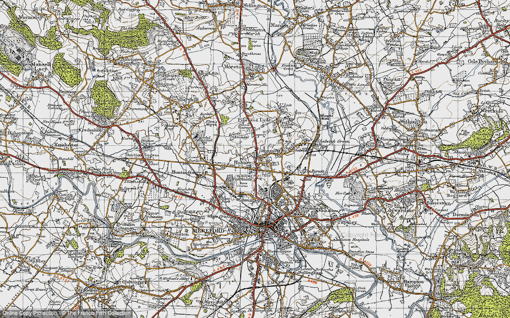 Old Map of Holmer, 1947 in 1947