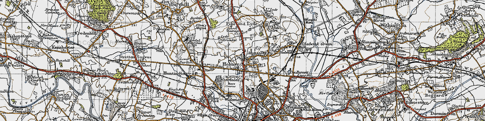 Old map of Holmer in 1947