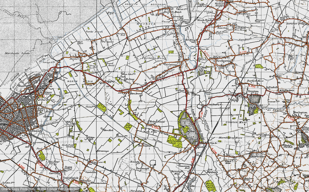 Old Map of Holmes, 1947 in 1947