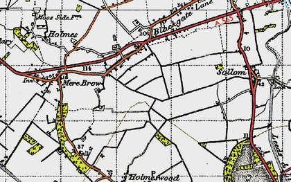 Old map of Holmes in 1947