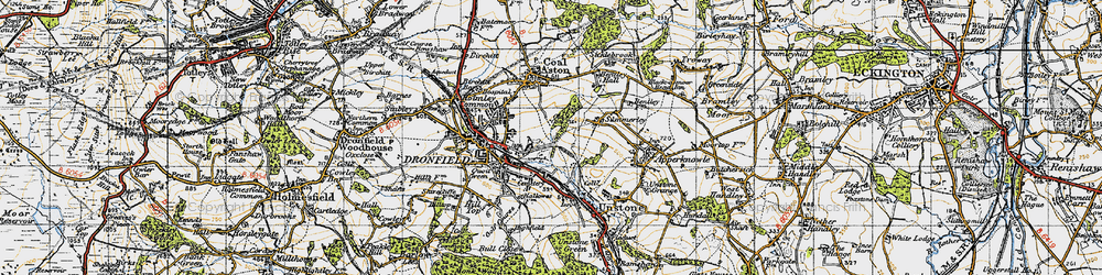 Old map of Holmesdale in 1947