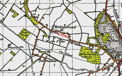 Old map of Holmeswood in 1947