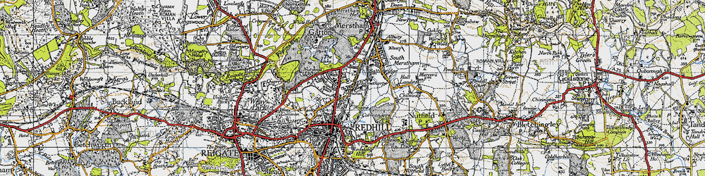 Old map of Holmethorpe in 1940