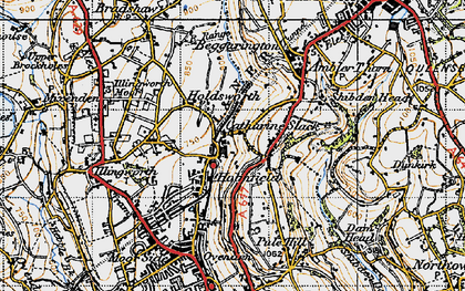 Old map of Holmfield in 1947