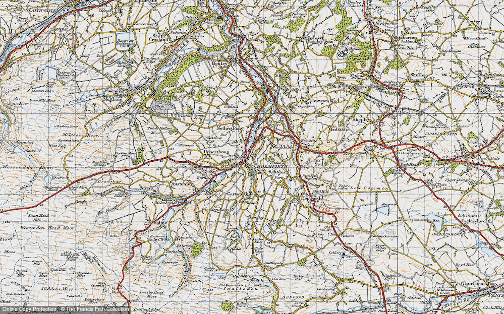 Old Map of Holmfirth, 1947 in 1947