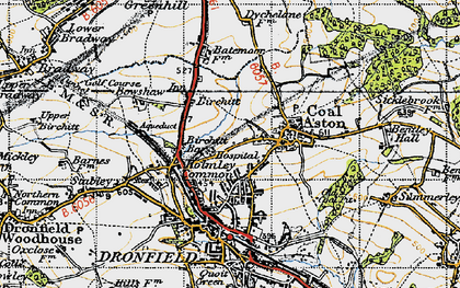 Old map of Holmley Common in 1947