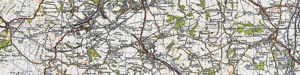 Old map of Birchitt in 1947