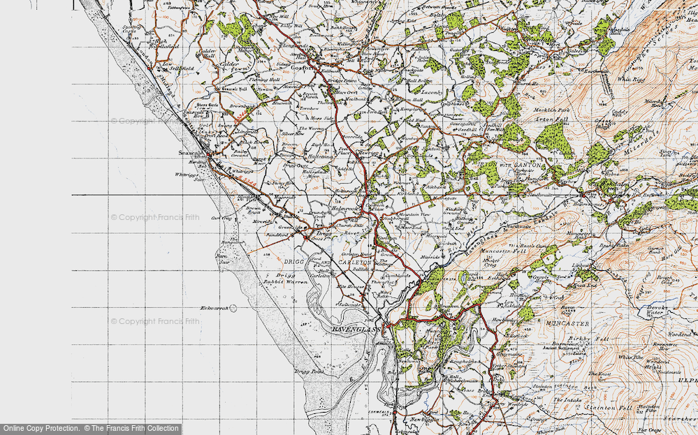 Old Map of Holmrook, 1947 in 1947