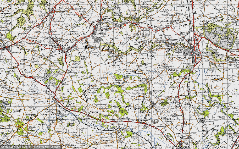 Old Map of Holmside, 1947 in 1947