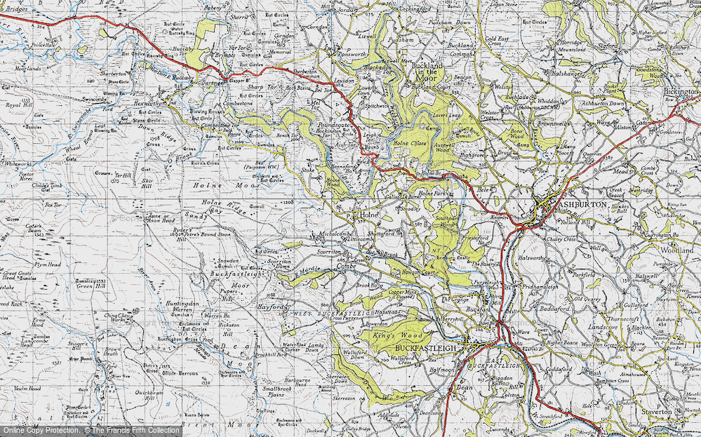 Old Map of Holne, 1946 in 1946
