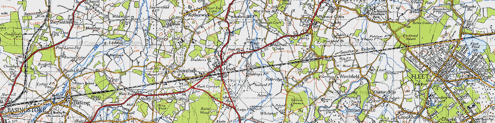 Old map of Holt in 1940