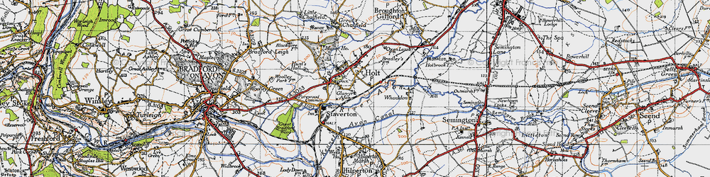 Old map of Holt in 1946