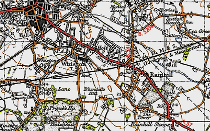 Old map of Holt in 1947
