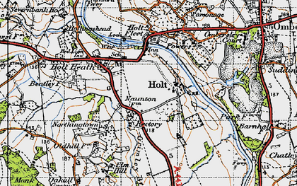 Old map of Holt in 1947