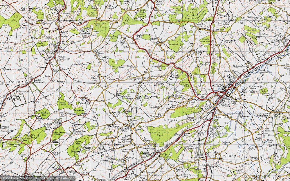 Old Map of Holt End, 1945 in 1945