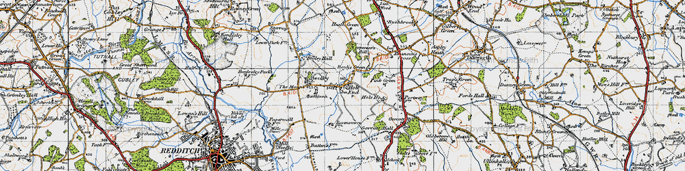 Old map of Holt End in 1947