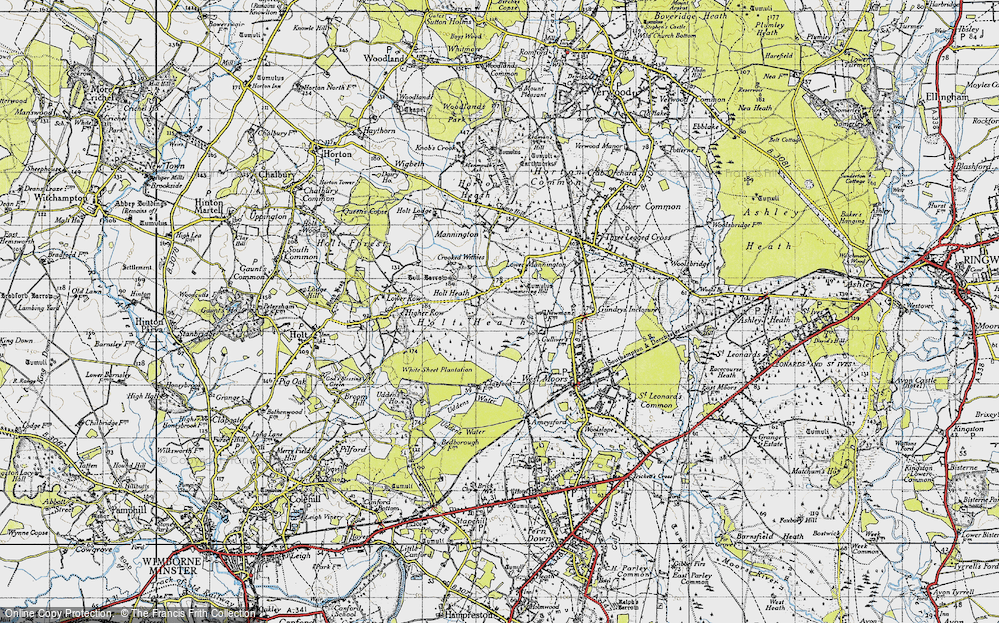Old Map of Historic Map covering White Sheet Plantation in 1940