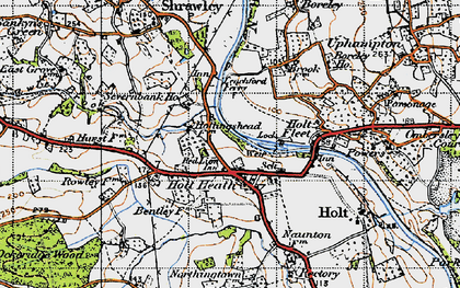 Old map of Holt Heath in 1947